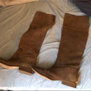 Caramel Michael Kors knee high suede boots